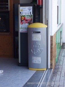 Post box in supermarket entrance on Lanzarote