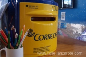 Mini post box in a shop on Lanzarote
