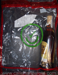 A bottle of Ronmiel sealed for transit