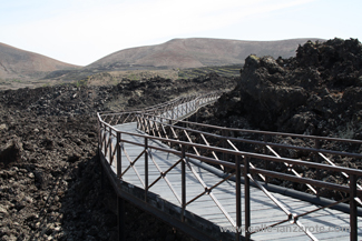 The lava field walkway at Timanfaya Visitors' Centre